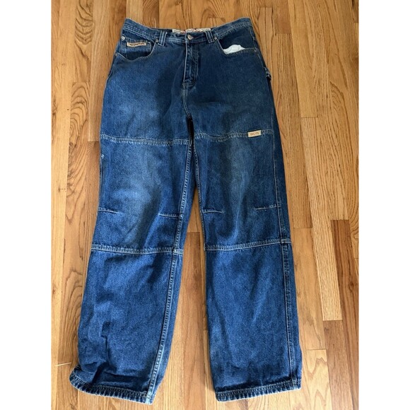 Bklyn XPress Brooklyn Express Jeans Men Sz 36x34 Y2K Baggy Hip Hop Grunge - Picture 1 of 9